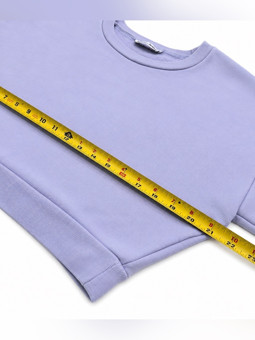 Reformation Jeans Lavender Cropped Crewneck Sweatshirt Organic Cotton – Small - Picture 5 of 7